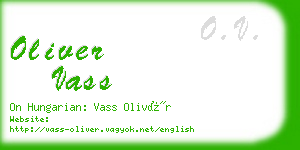 oliver vass business card